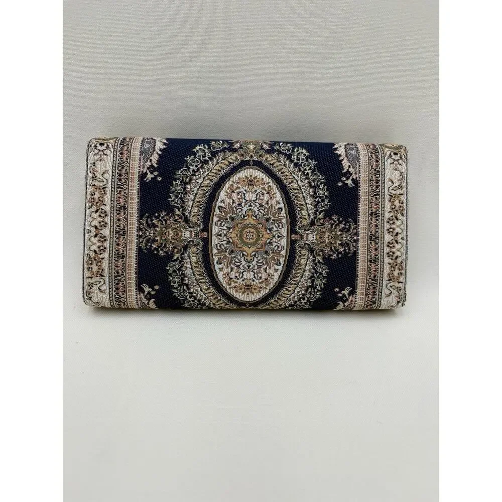 PELK Boho Fabric Women's Wallet Turkish Carpet Design NWOT